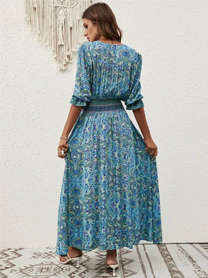 Abito Lungo Donna Smock Fluido