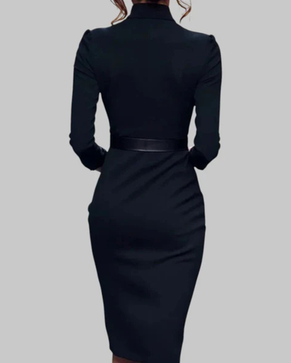 Abito Midi Donna Sartoriale con Cintura
