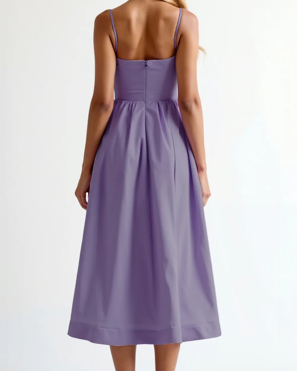 Abito Midi Donna Plissettato