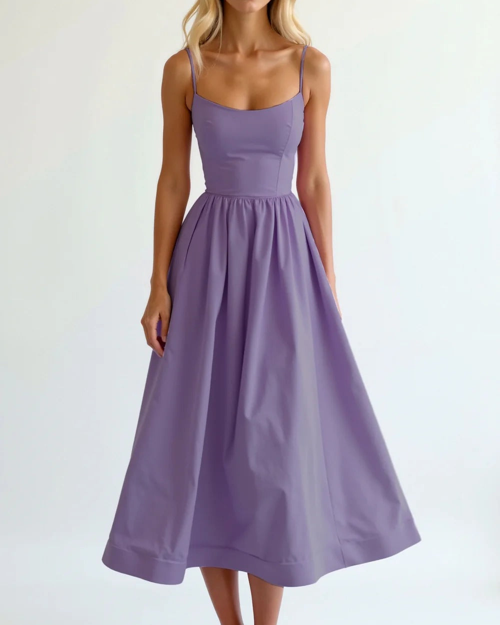 Abito Midi Donna Plissettato