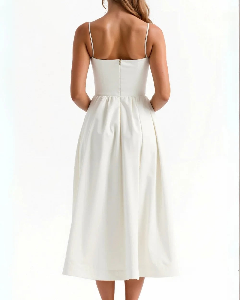 Abito Midi Donna Plissettato