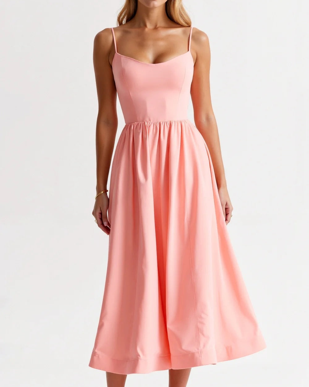 Abito Midi Donna Plissettato