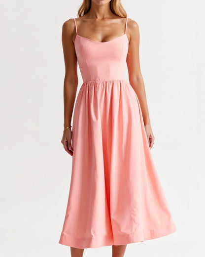 Abito Midi Donna Plissettato