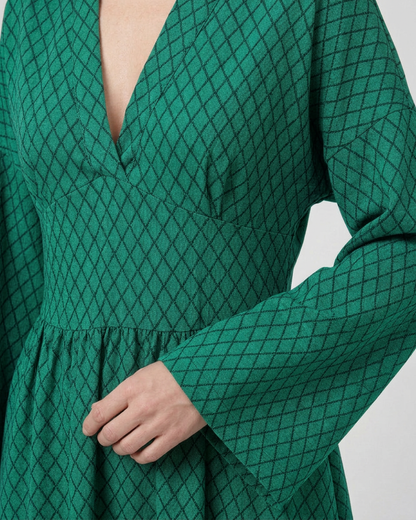 Abito Lungo Donna Stampa Geometrica