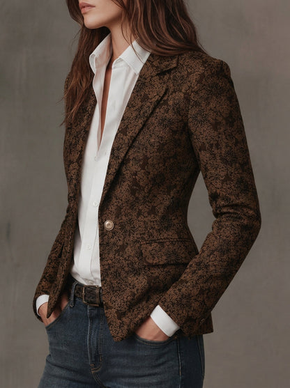 Antonia | Blazer Donna in Jacquard con Stampa Paisley