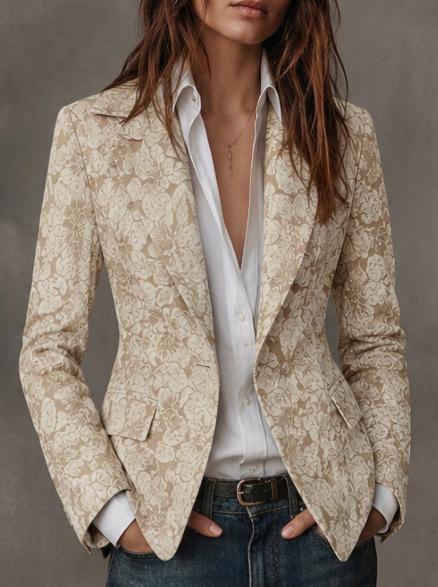 Antonia | Blazer Donna in Jacquard con Stampa Paisley