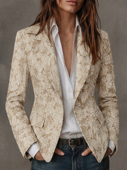 Antonia | Blazer Donna in Jacquard con Stampa Paisley
