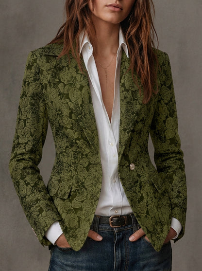 Antonia | Blazer Donna in Jacquard con Stampa Paisley