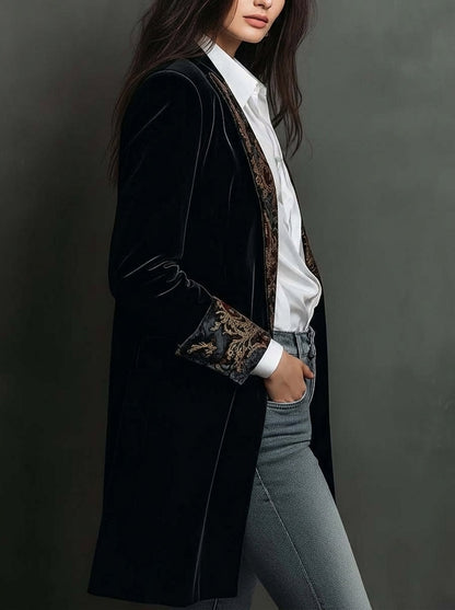 Marta | Blazer Donna Aderente con Stampa Barocca
