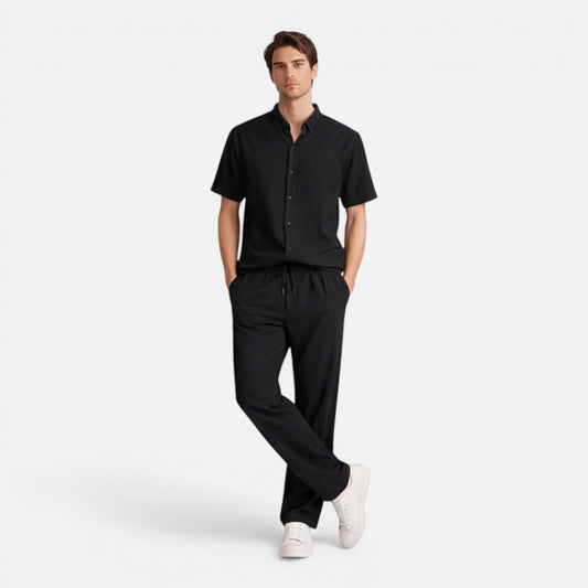 Completo Uomo Due Pezzi Camicia Maniche Corte e Pantaloni