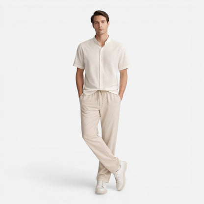 Completo Uomo Due Pezzi Camicia Maniche Corte e Pantaloni