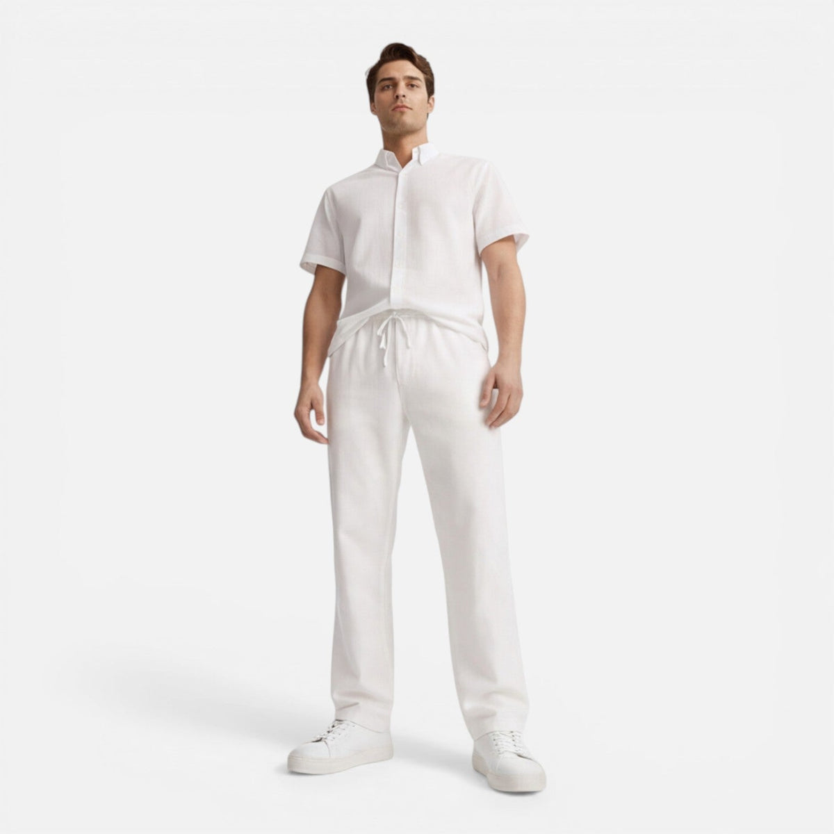 Completo Uomo Due Pezzi Camicia Maniche Corte e Pantaloni