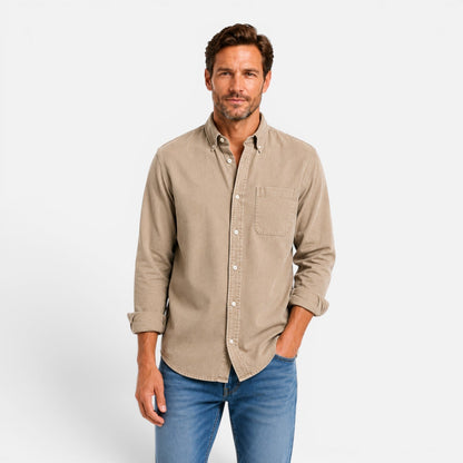 Camicia Uomo Classica con Bottoni Casual Versatile