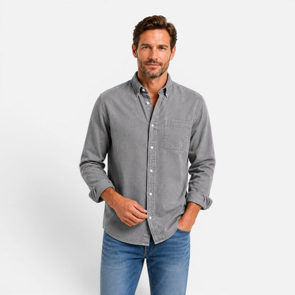 Camicia Uomo Classica con Bottoni Casual Versatile