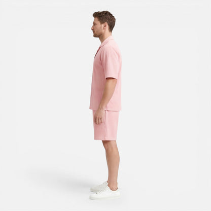 Completo Uomo in Velluto a Coste Camicia e Shorts Estivo