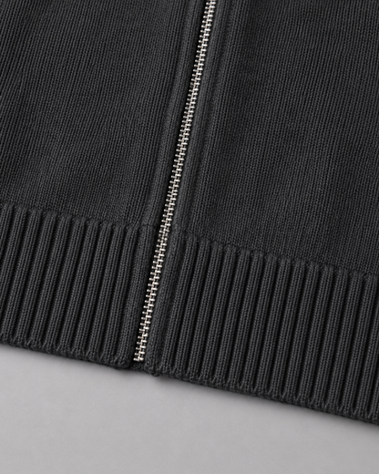 Cardigan Uomo in Maglia Full Zip Collo Alto