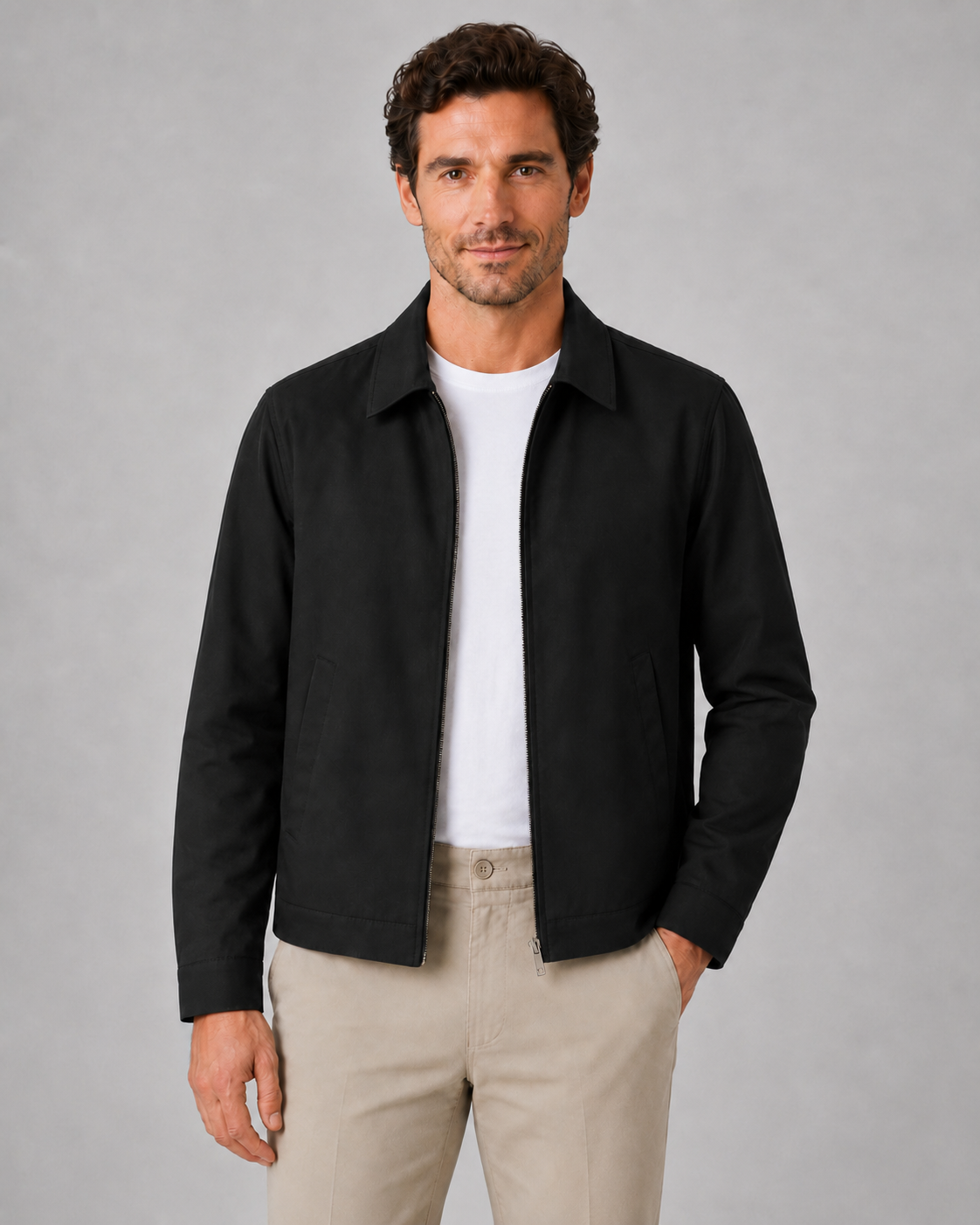 Giacca Harrington Uomo con Fodera a Quadri