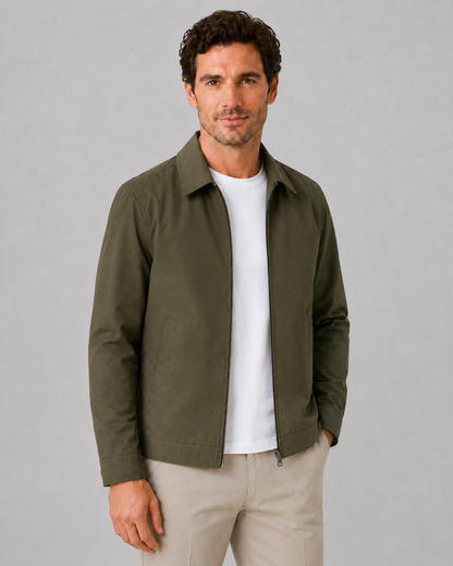 Giacca Harrington Uomo con Fodera a Quadri