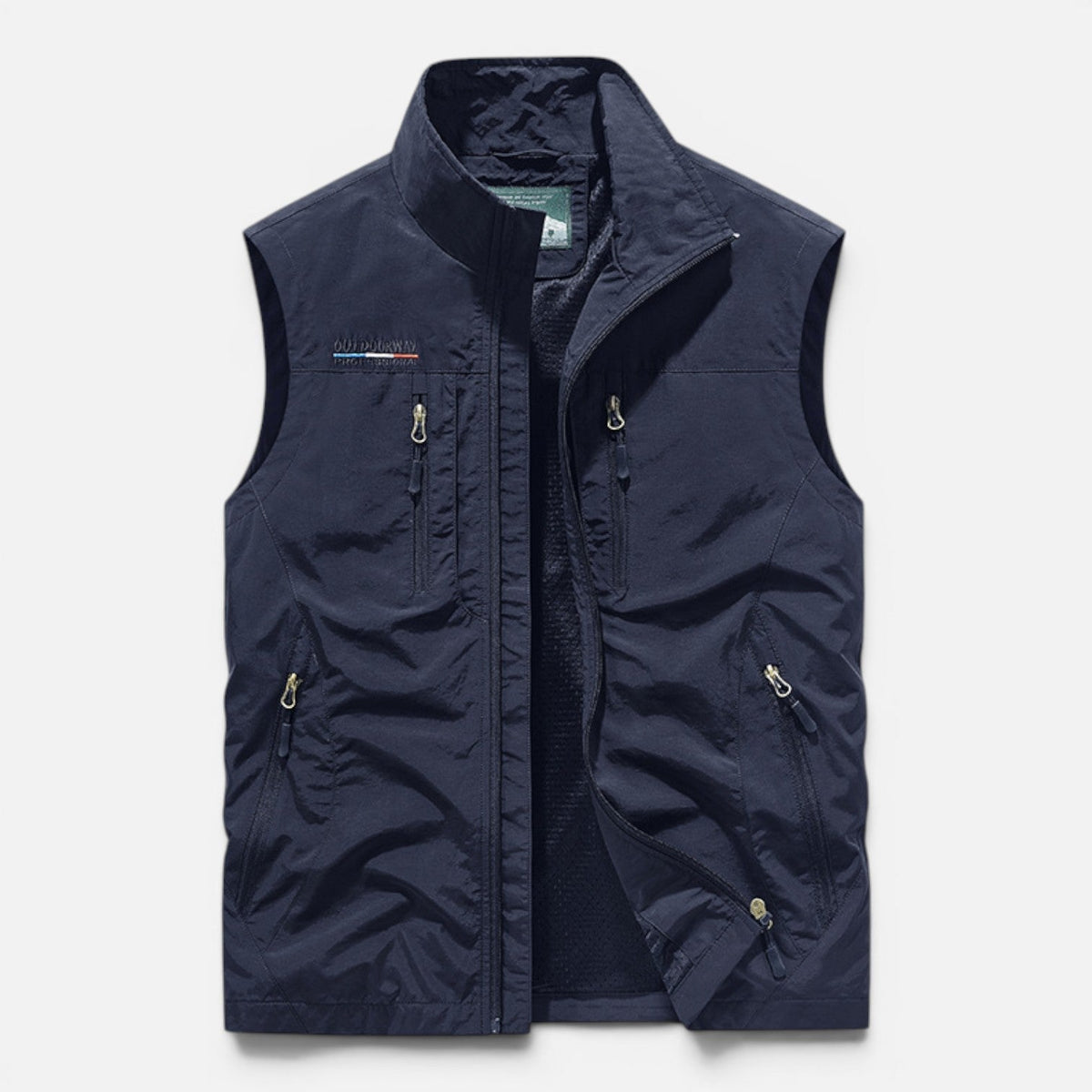 Gilet Uomo Outdoor con Tasche Zip