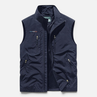 Gilet Uomo Outdoor con Tasche Zip