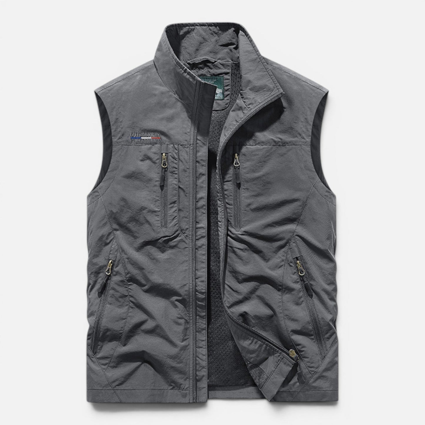 Gilet Uomo Outdoor con Tasche Zip