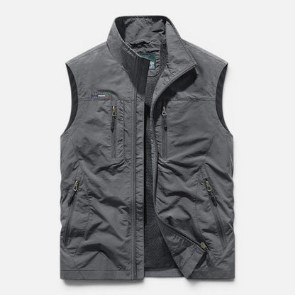 Gilet Uomo Outdoor con Tasche Zip