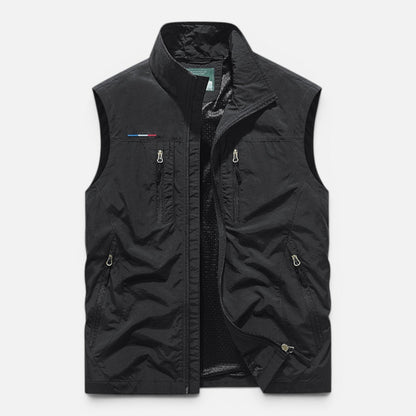 Gilet Uomo Outdoor con Tasche Zip