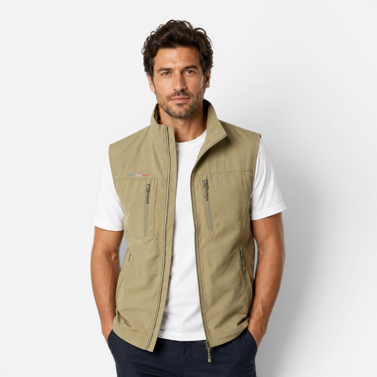 Gilet Uomo Outdoor con Tasche Zip