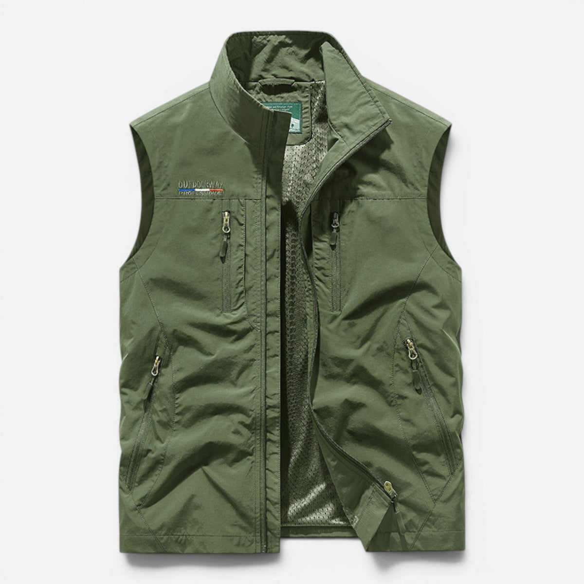 Gilet Uomo Outdoor con Tasche Zip