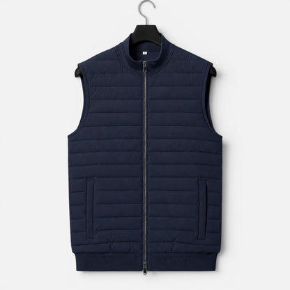 Gilet Uomo Trapuntato con Collo Alto
