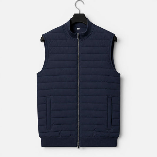 Gilet Uomo Trapuntato con Collo Alto