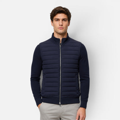 Gilet Uomo Trapuntato con Collo Alto