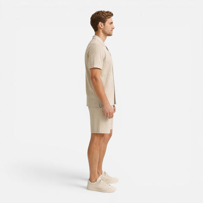 Completo Uomo Camicia e Shorts Traspirante Estivo