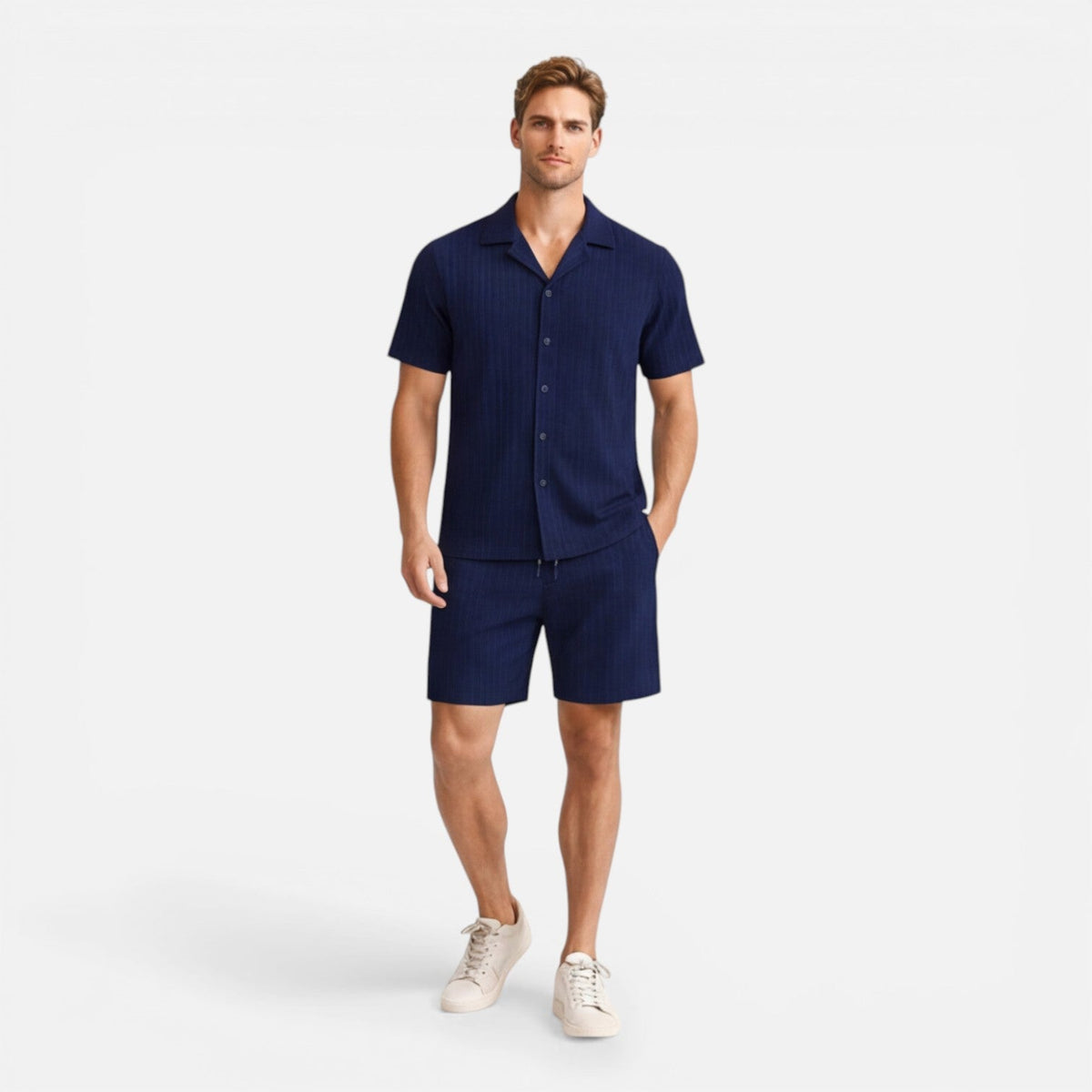 Completo Uomo Camicia e Shorts Traspirante Estivo