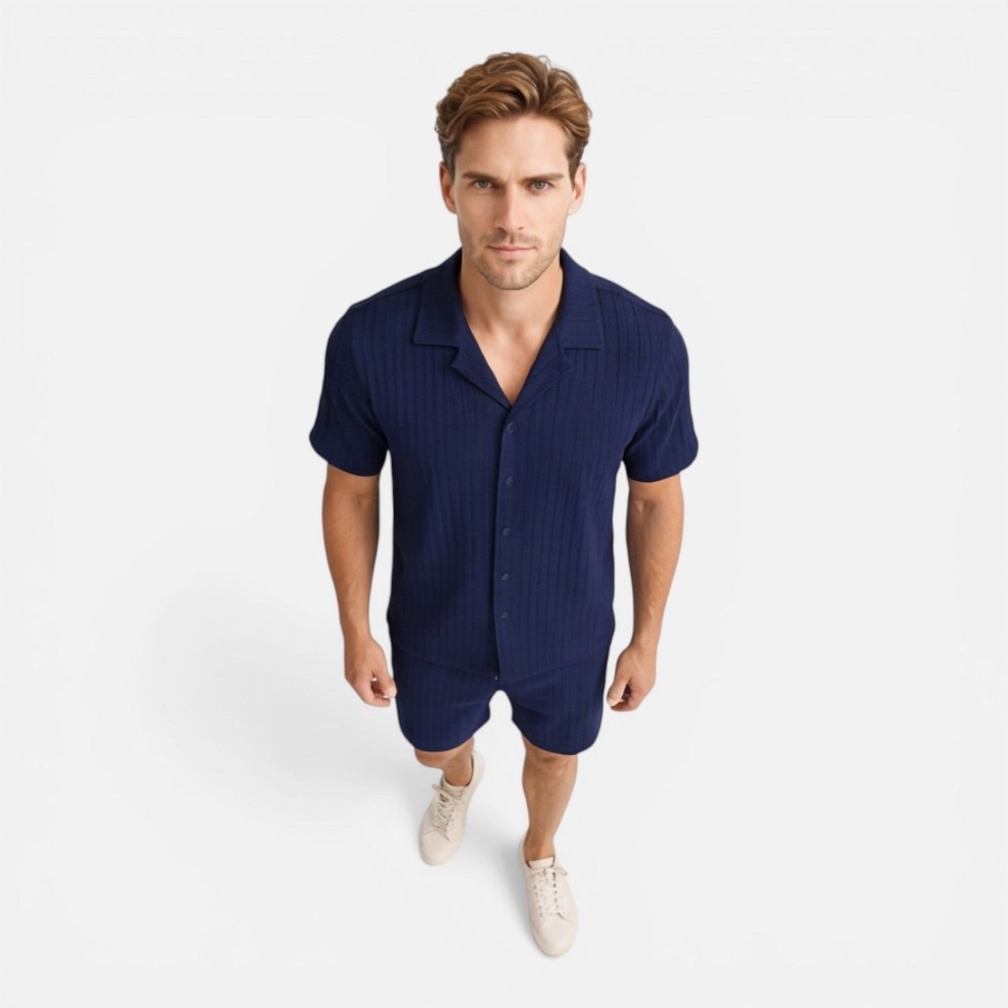 Completo Uomo Camicia e Shorts Traspirante Estivo