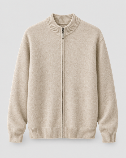 Cardigan Uomo in Lana Merino con Zip
