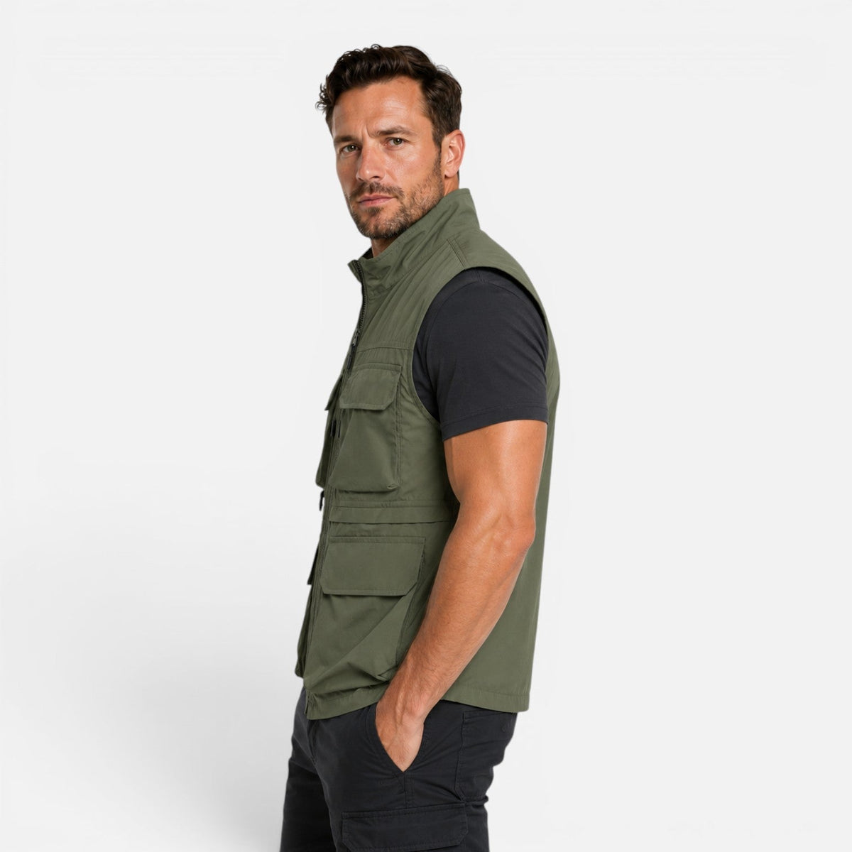 Gilet Uomo Utility Multitasche