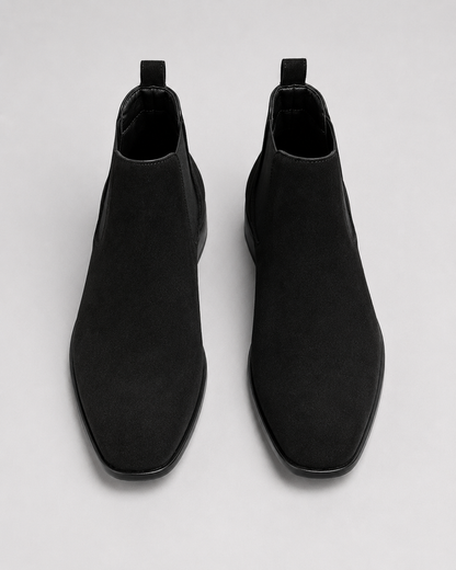 Stivaletti Chelsea Uomo Effetto Camoscio Slip-On