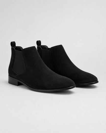 Stivaletti Chelsea Uomo Effetto Camoscio Slip-On
