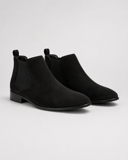 Stivaletti Chelsea Uomo Effetto Camoscio Slip-On