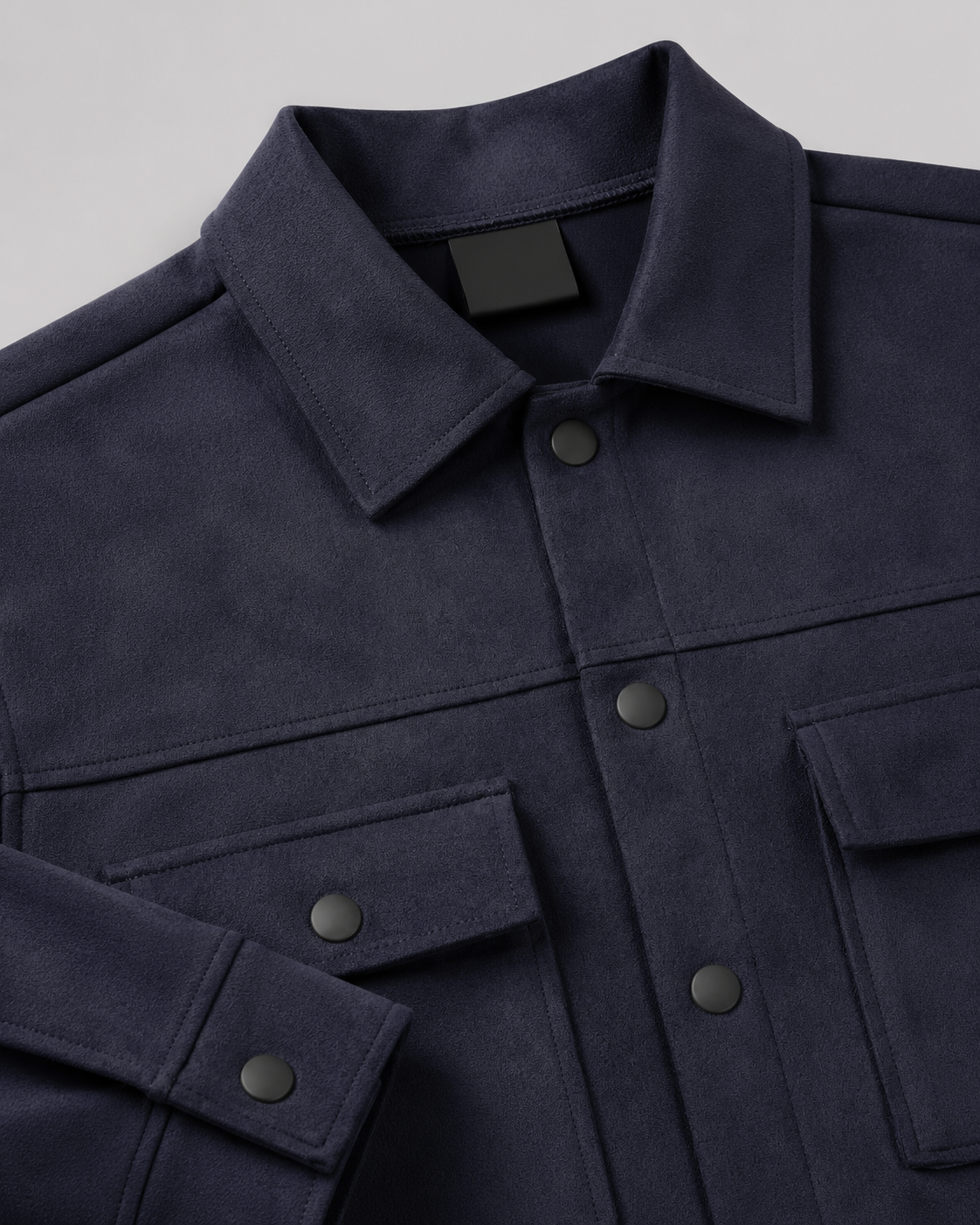 Giacca Camicia Uomo Effetto Camoscio Slim