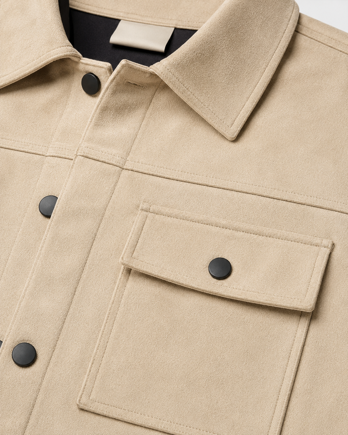 Giacca Camicia Uomo Effetto Camoscio Slim