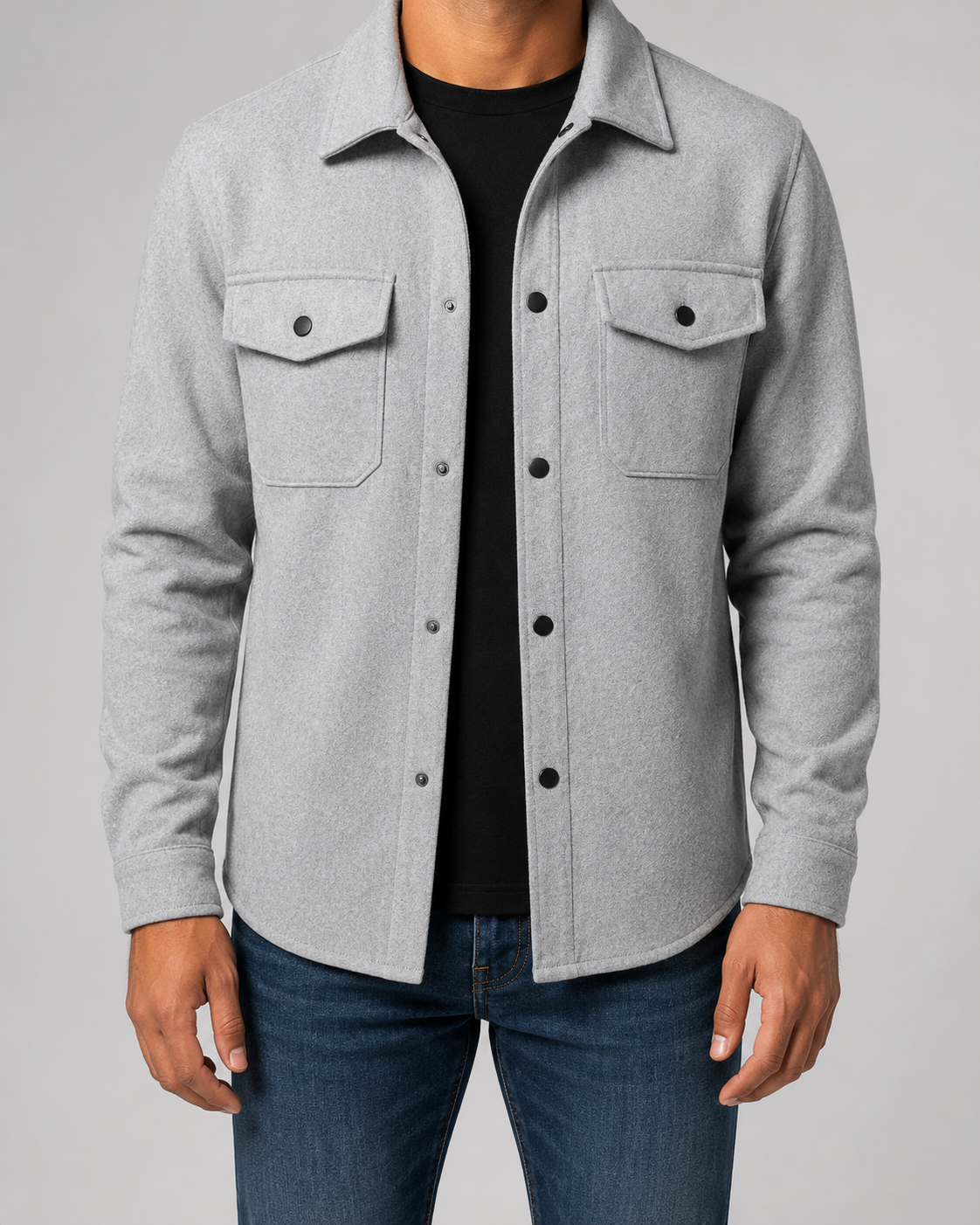 Giacca Camicia Uomo Utility con Tasche
