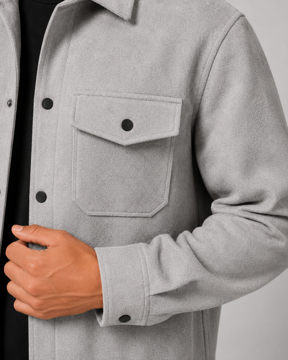 Giacca Camicia Uomo Utility con Tasche