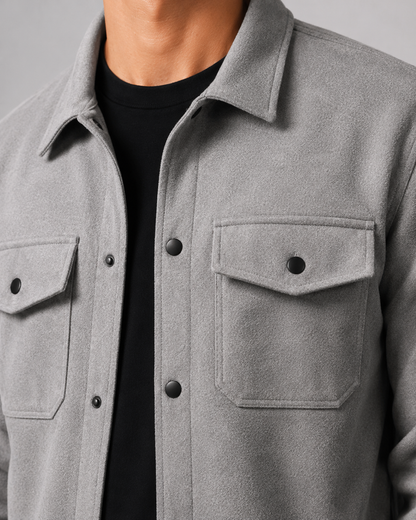 Giacca Camicia Uomo Utility con Tasche