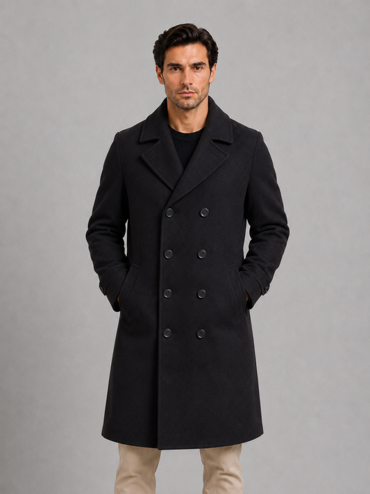 Cappotto Uomo Lungo Doppiopetto