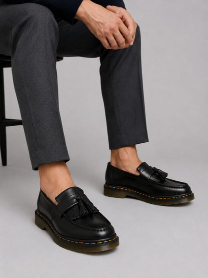 Mocassini Uomo Effetto Pelle con Nappine Slip-On Eleganti