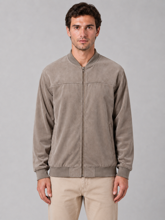 Bomber Uomo con Zip Regular Fit