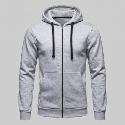 Gilet Uomo in Pile con Cappuccio Antivento Autunnale
