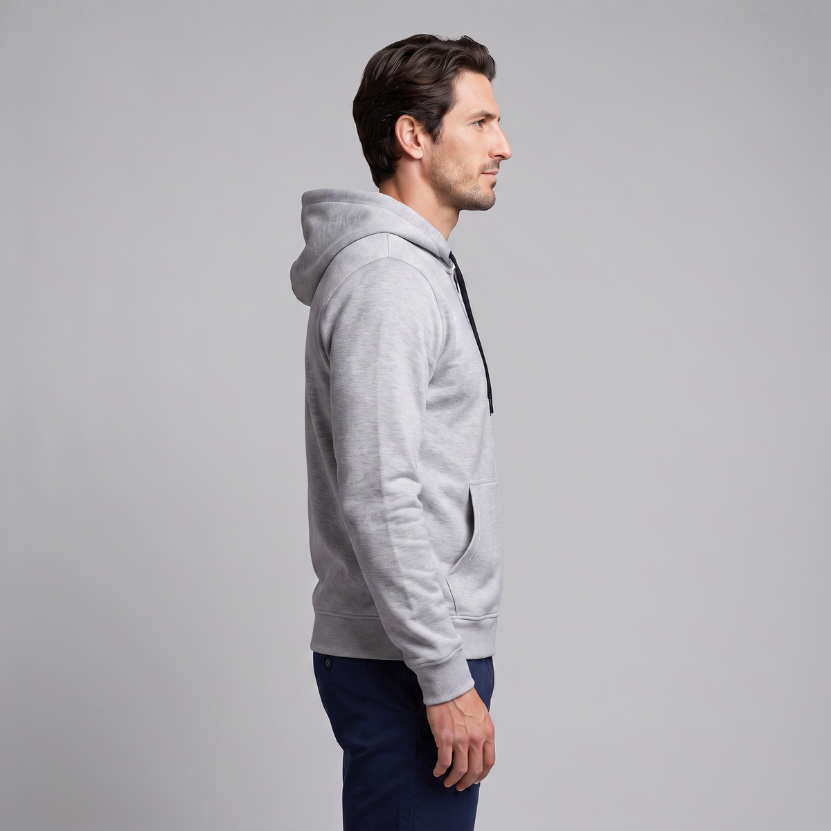 Gilet Uomo in Pile con Cappuccio Antivento Autunnale